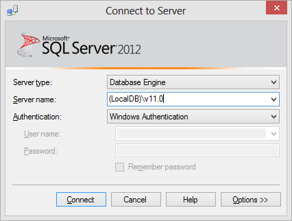 File:SQL Server Management Studio - connect to LocalDB .png